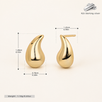 Sterling Silver Mini Chili Pepper Stud Earrings - Gold / Medium