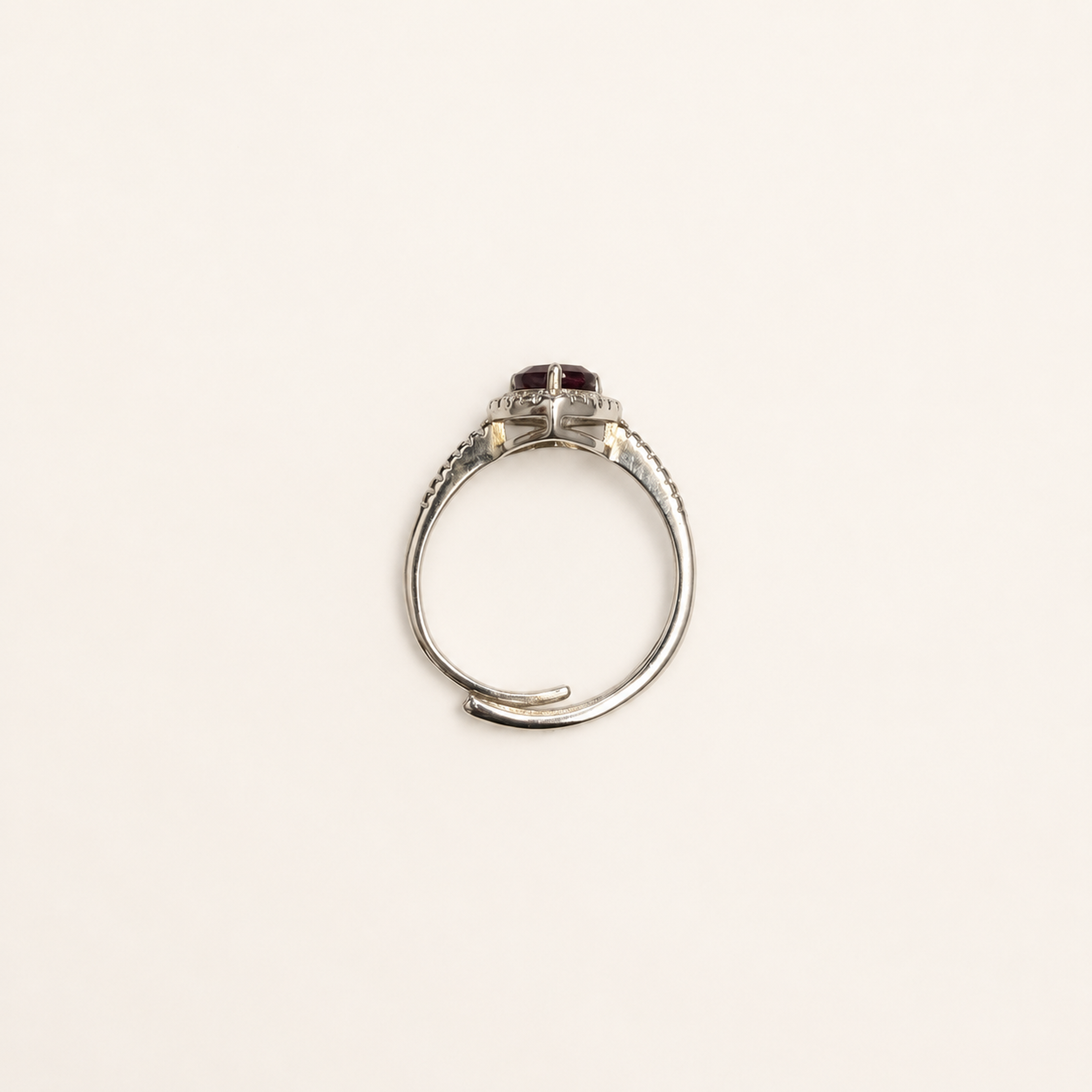 Amoret Lab-Grown Alexandrite Ring upright view