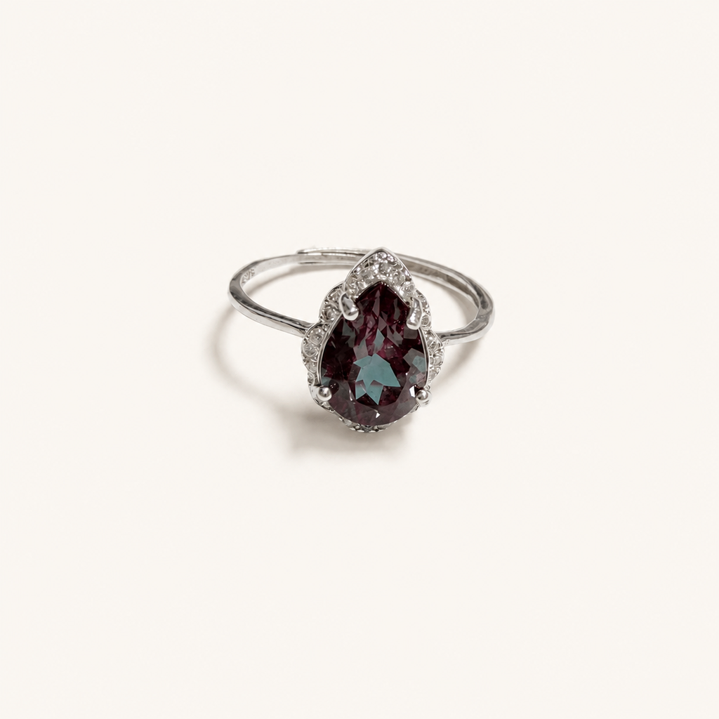 Petal Veil Lab-Grown Alexandrite Ring