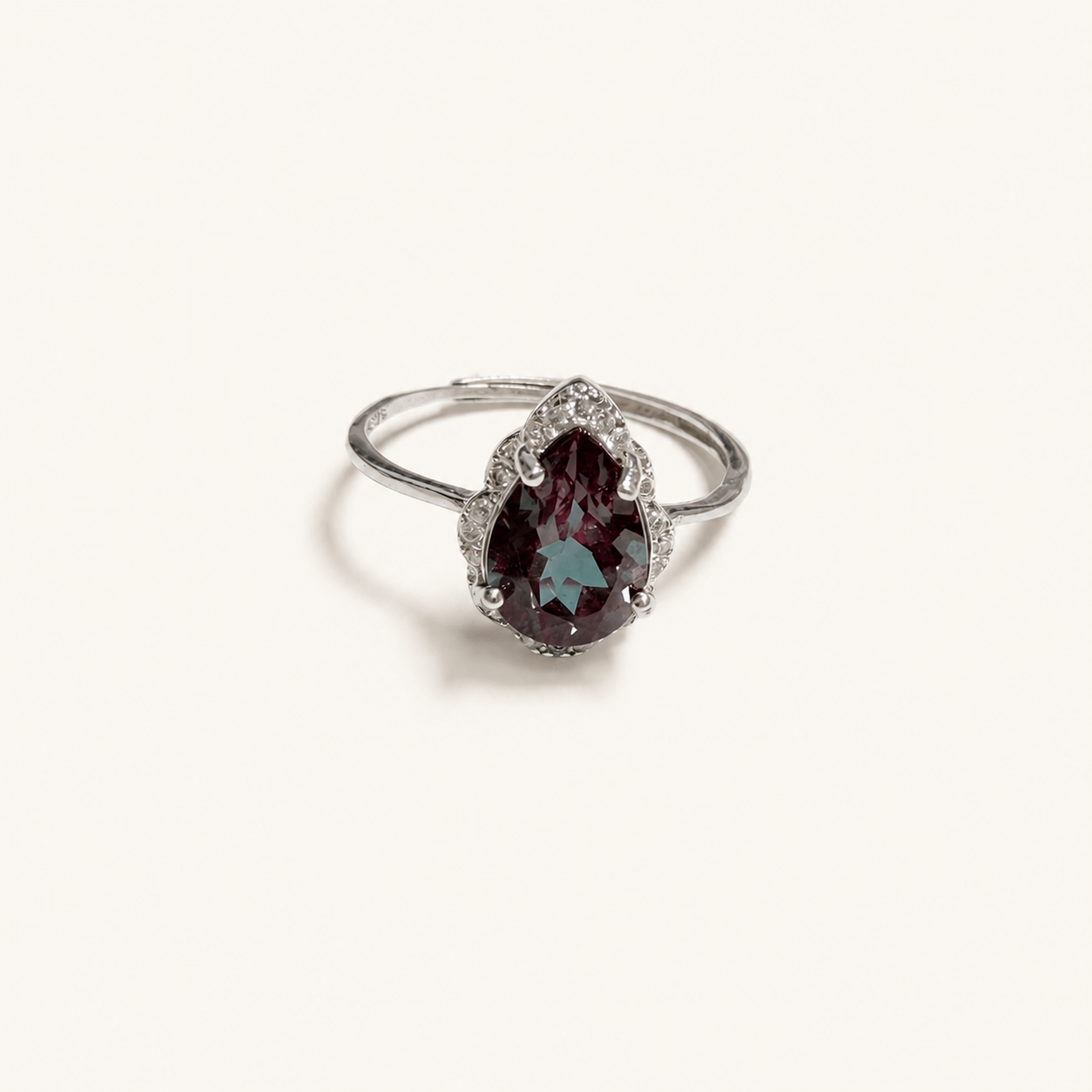 Petal Veil Lab-Grown Alexandrite Ring