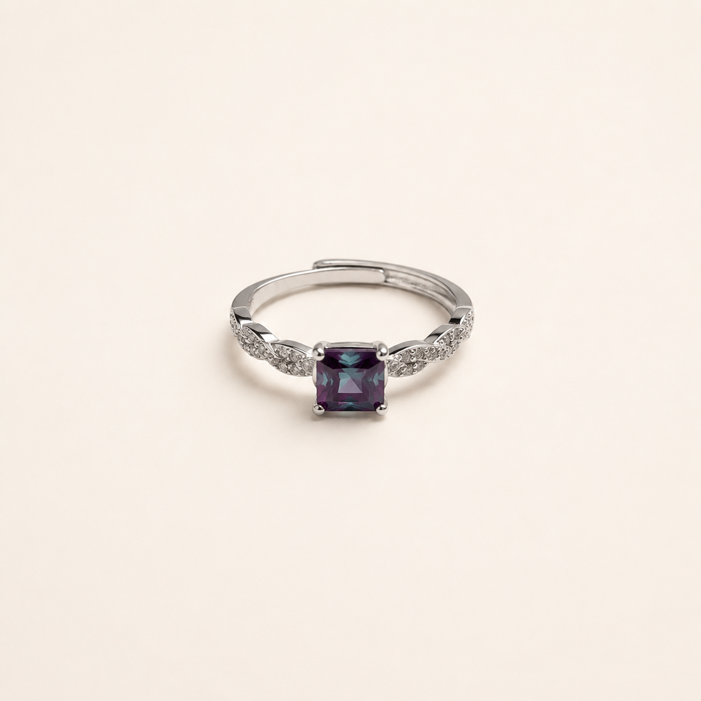 Ripple Lace Lab-Grown Alexandrite Ring