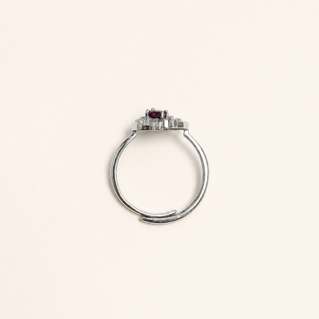 Gilded Orbit Lab-Grown Alexandrite Ring upright view
