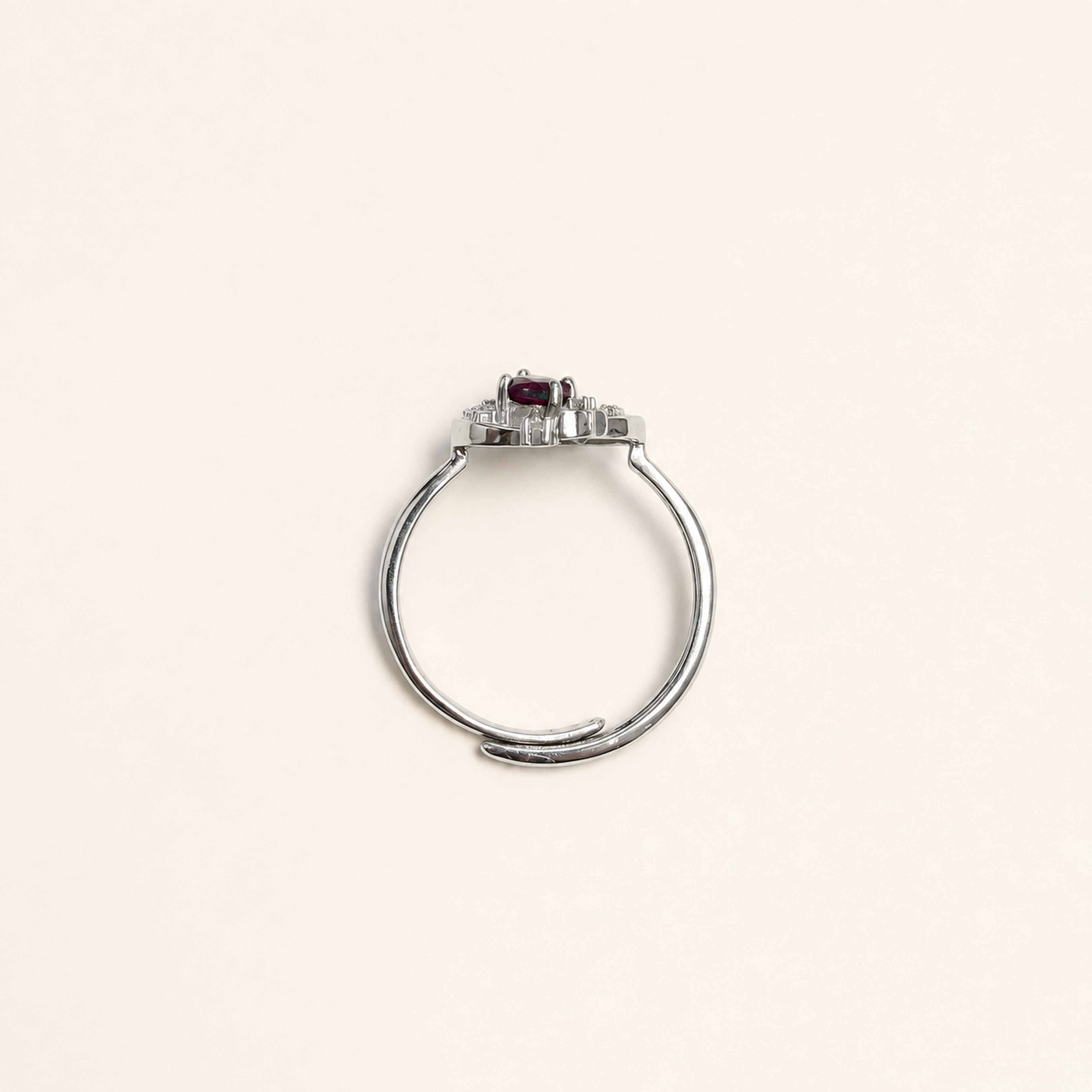 Gilded Orbit Lab-Grown Alexandrite Ring upright view