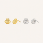 Sterling Silver Mini Shell Stud Earrings