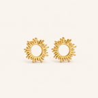 Sterling Silver Little Sun Stud Earrings detail