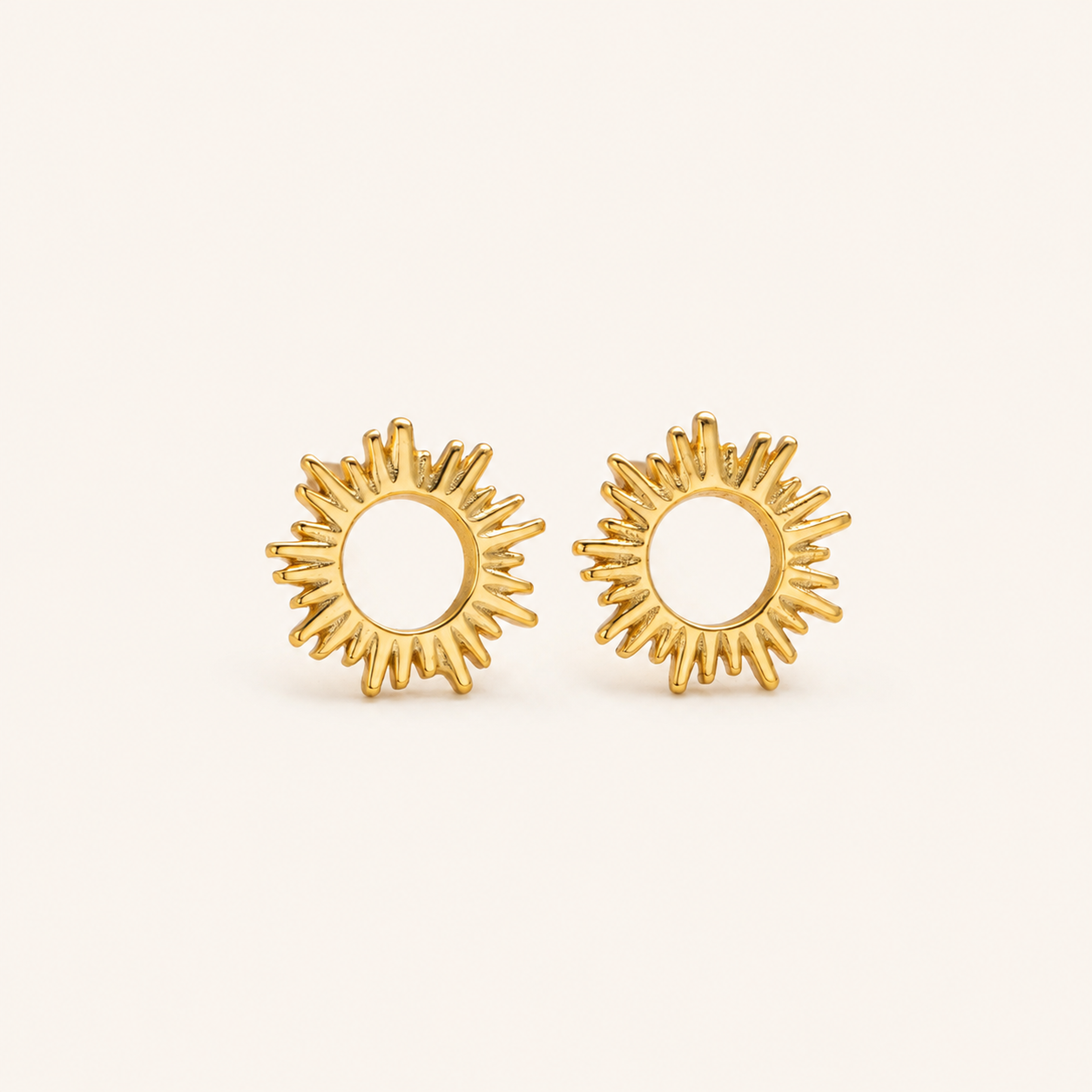 Sterling Silver Little Sun Stud Earrings detail
