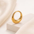 Smooth Puffy Titanium Hoop Earrings - image 5