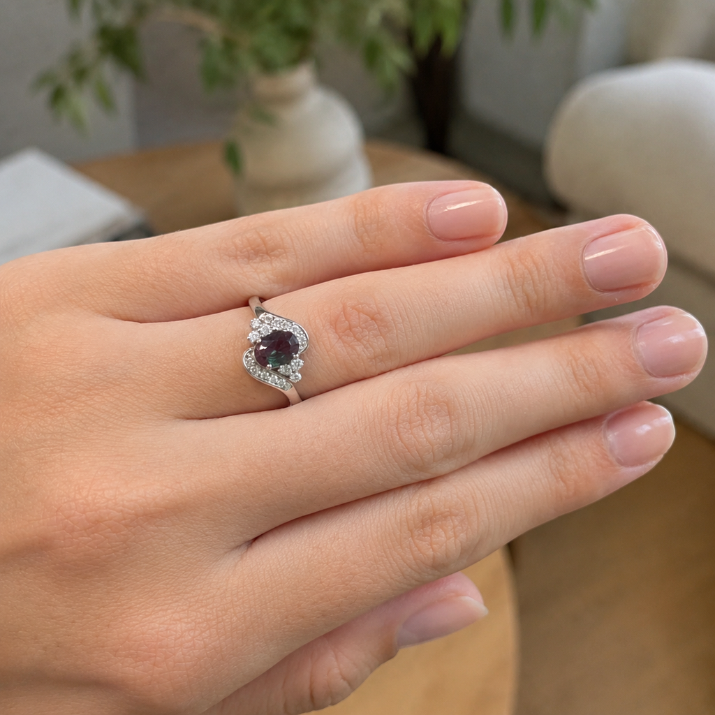 Windswept Lab-Grown Alexandrite Ring - Sale