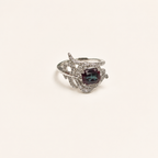 Starlit Crescent Lab-Grown Alexandrite Ring