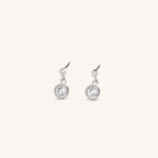 Sterling Silver Zirconia Tassel Stud Earrings detail view