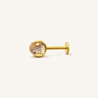Titanium Light Gray Crystal Flat Back Stud Earrings