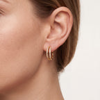 Twin Pave Titanium Hoop Earrings - image 2
