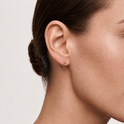 Double Orbit Titanium Hoop Earrings - image 2