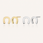 Sterling Silver U-Shape Minimalist Stud Earrings