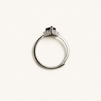 Moondrop Halo Lab-Grown Alexandrite Ring upright view