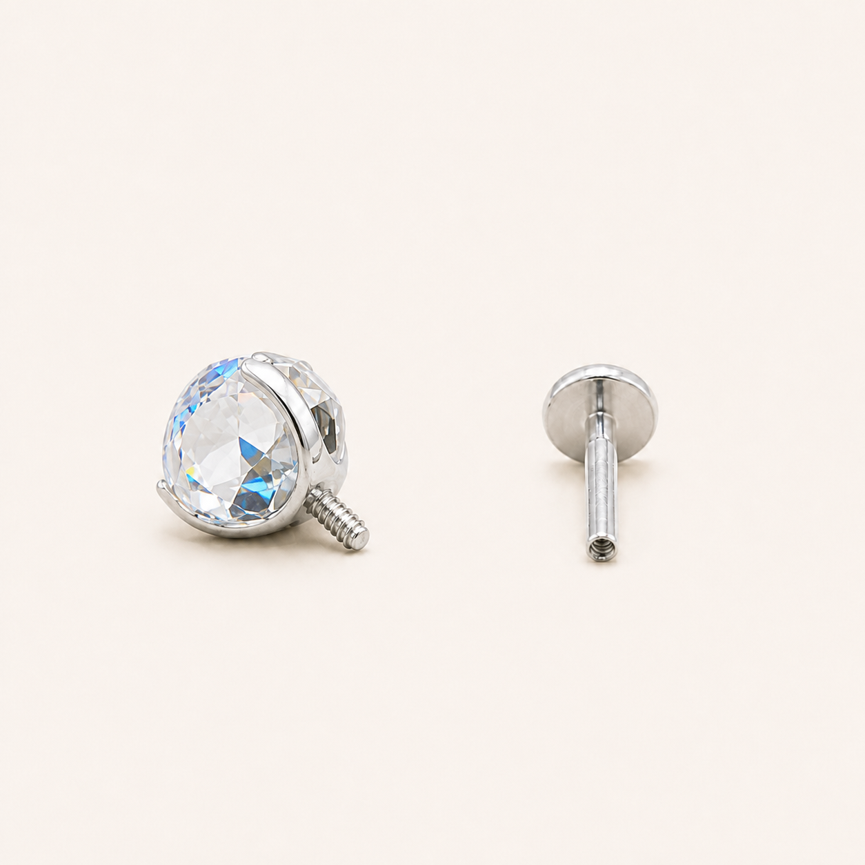 Titanium Gradient Purple Blue Crystal Flat Back Stud Earrings