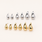 Sterling Silver Teardrop Stud Earrings detail