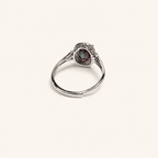 Lattice Halo Lab-Grown Alexandrite Ring side view