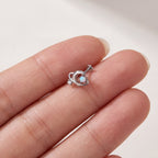 Opal Orbit Titanium Flat Back Earring - image 4