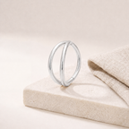 Parallel Line Titanium Hoop Earrings - image 5
