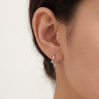 Crystal Star Titanium Hoop Earrings - image 2