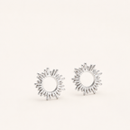 Sterling Silver Little Sun Stud Earrings detail view