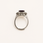 Deco Regent Lab-Grown Alexandrite Ring upright view