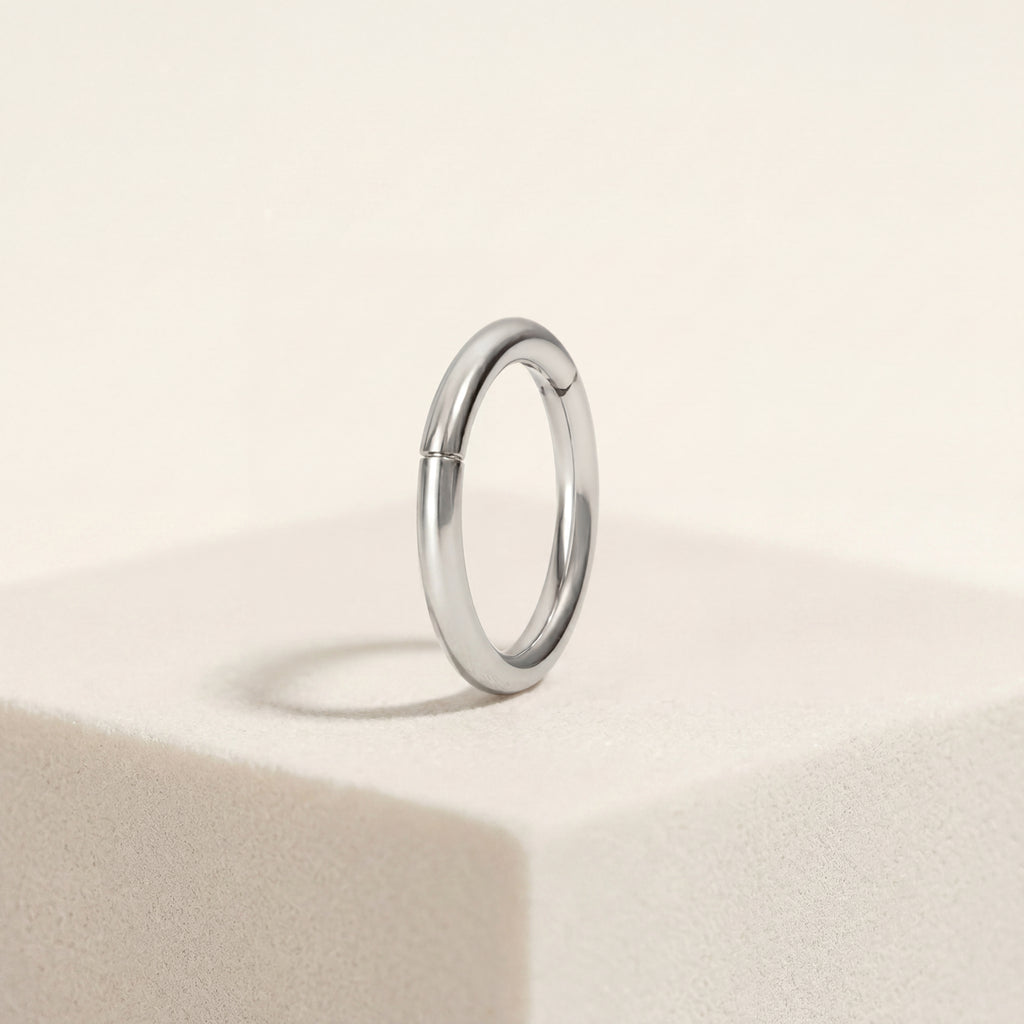Minimal Titanium Huggie Hoop Earrings - image 5