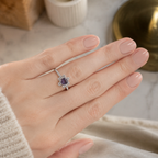 Frostbloom Lab-Grown Alexandrite Ring worn on hand