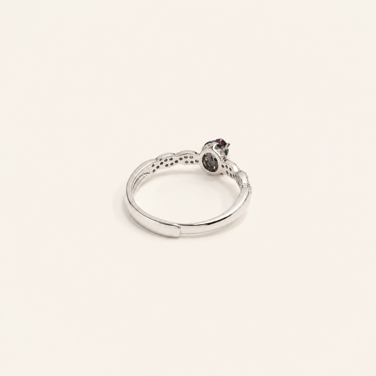 Ripple Lace Lab-Grown Alexandrite Ring - Sale