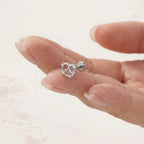 Knot Crystal Titanium Stud Earrings - image 4