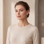 Marquise Petal Crystal Drop Titanium Flat Back Earring - image 3