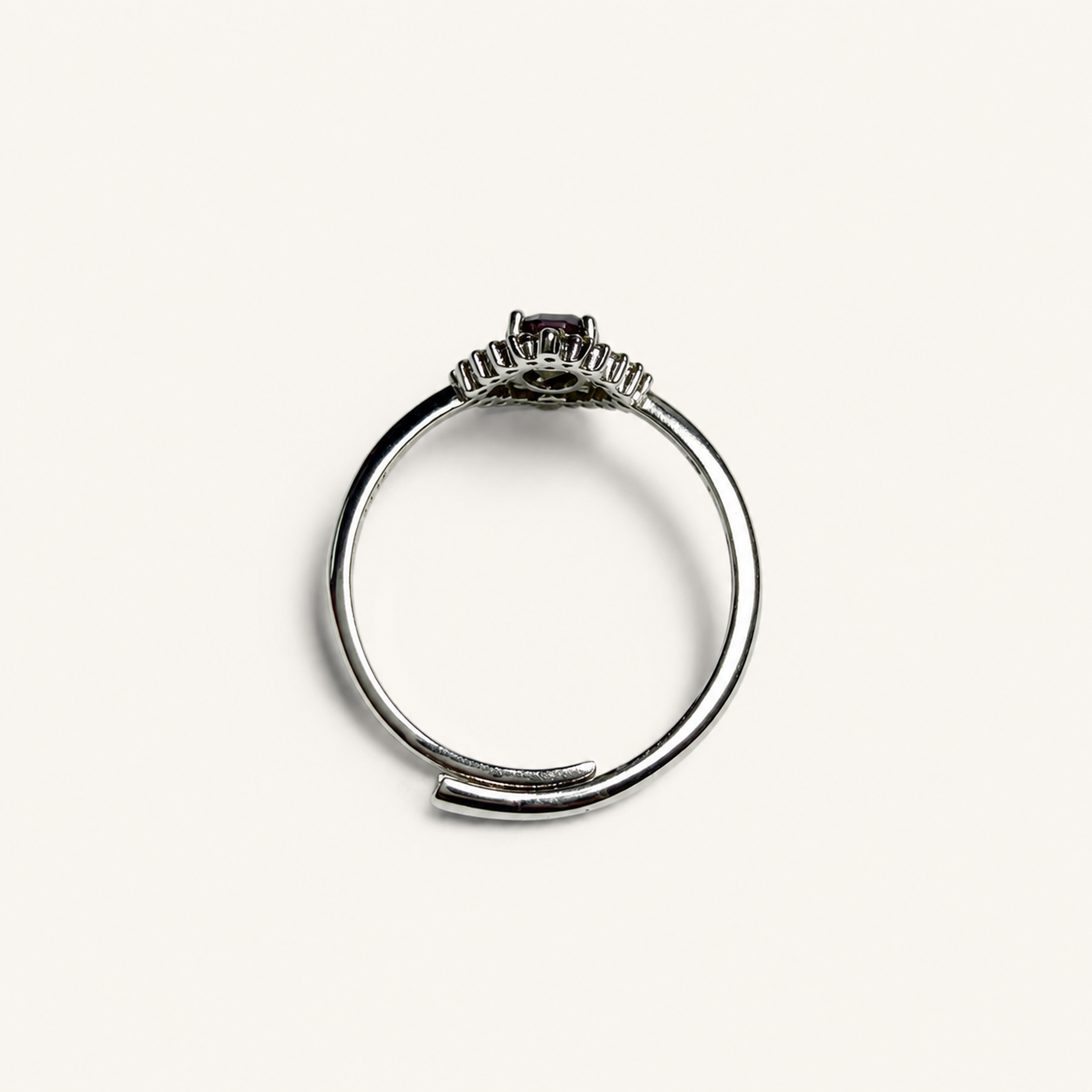 Lodestar Lab-Grown Alexandrite Ring upright view