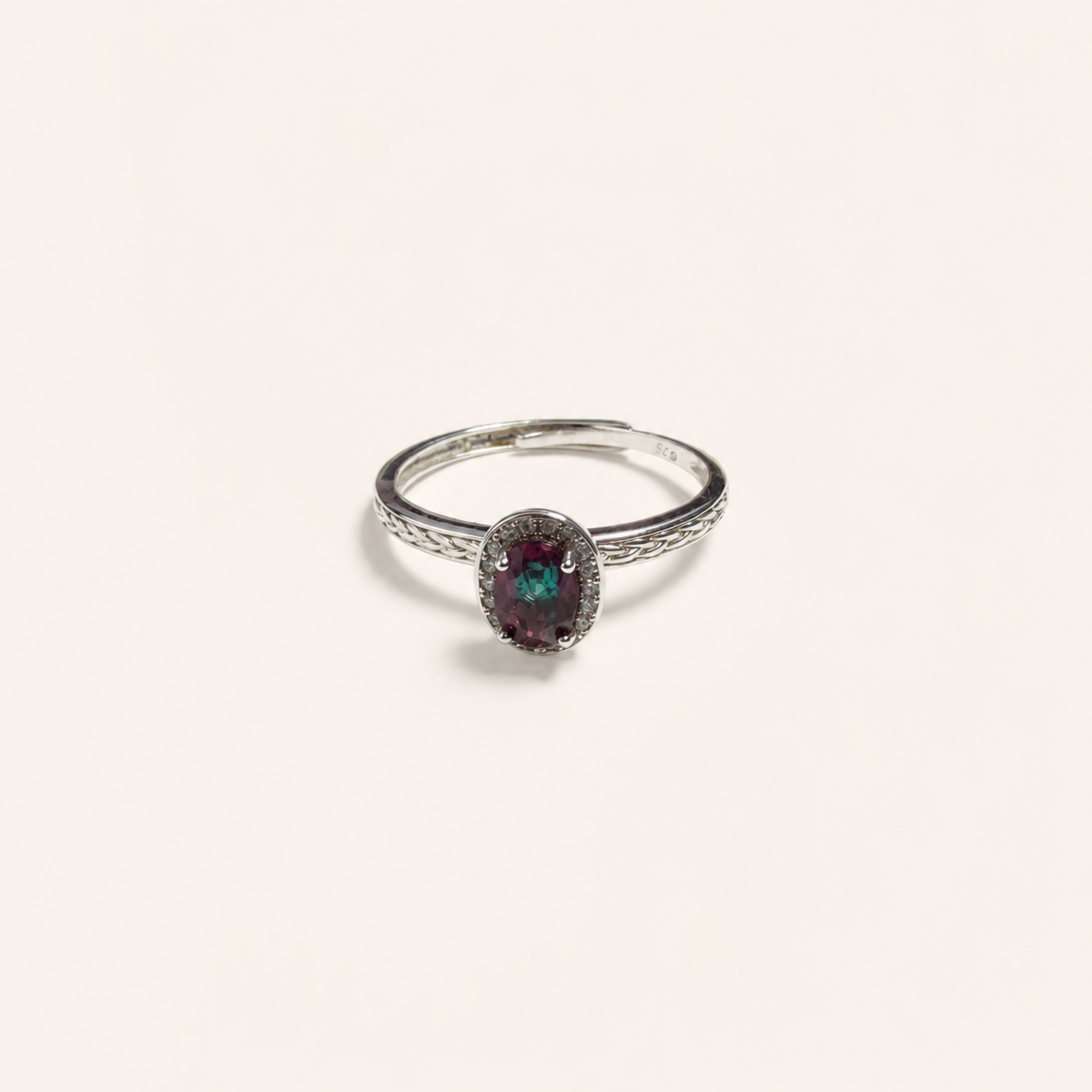 Willow Braid Lab-Grown Alexandrite Ring