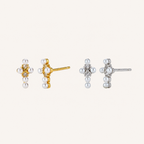 Sterling Silver Pearl Stud Earrings