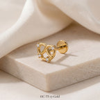 Knot Crystal Titanium Stud Earrings - image 5