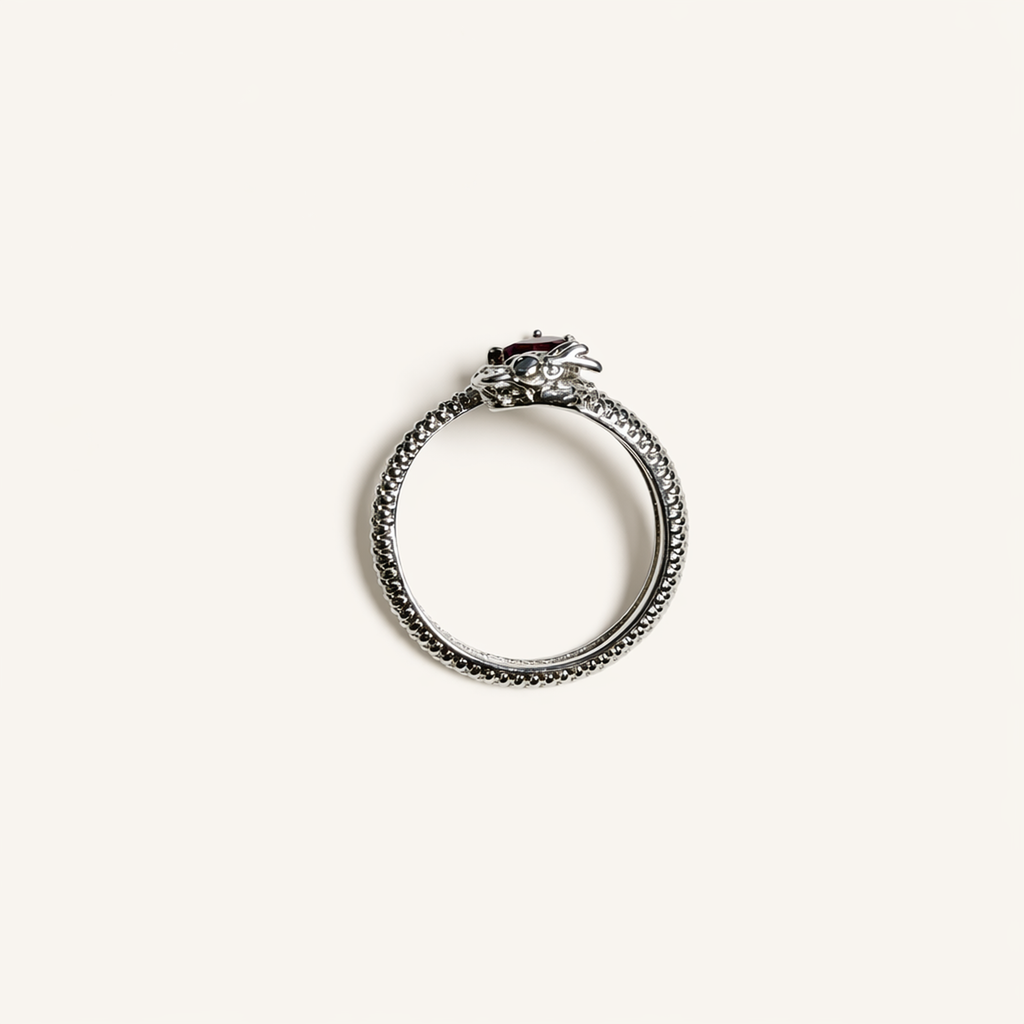 Wyrmcoil Lab-Grown Alexandrite Ring upright view