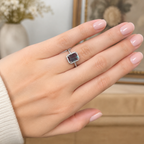 Lucent Halo Lab-Grown Alexandrite Ring - Sale
