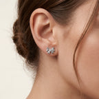 Bow Crystal Titanium Stud Earrings - image 2