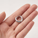 Rounded Titanium Huggie Hoop Earrings - image 4