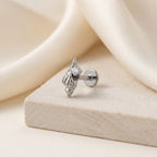 Shell Spiral Titanium Stud Earrings - image 5