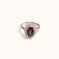 Twin Aura Lab-Grown Alexandrite Ring
