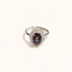 Twin Aura Lab-Grown Alexandrite Ring