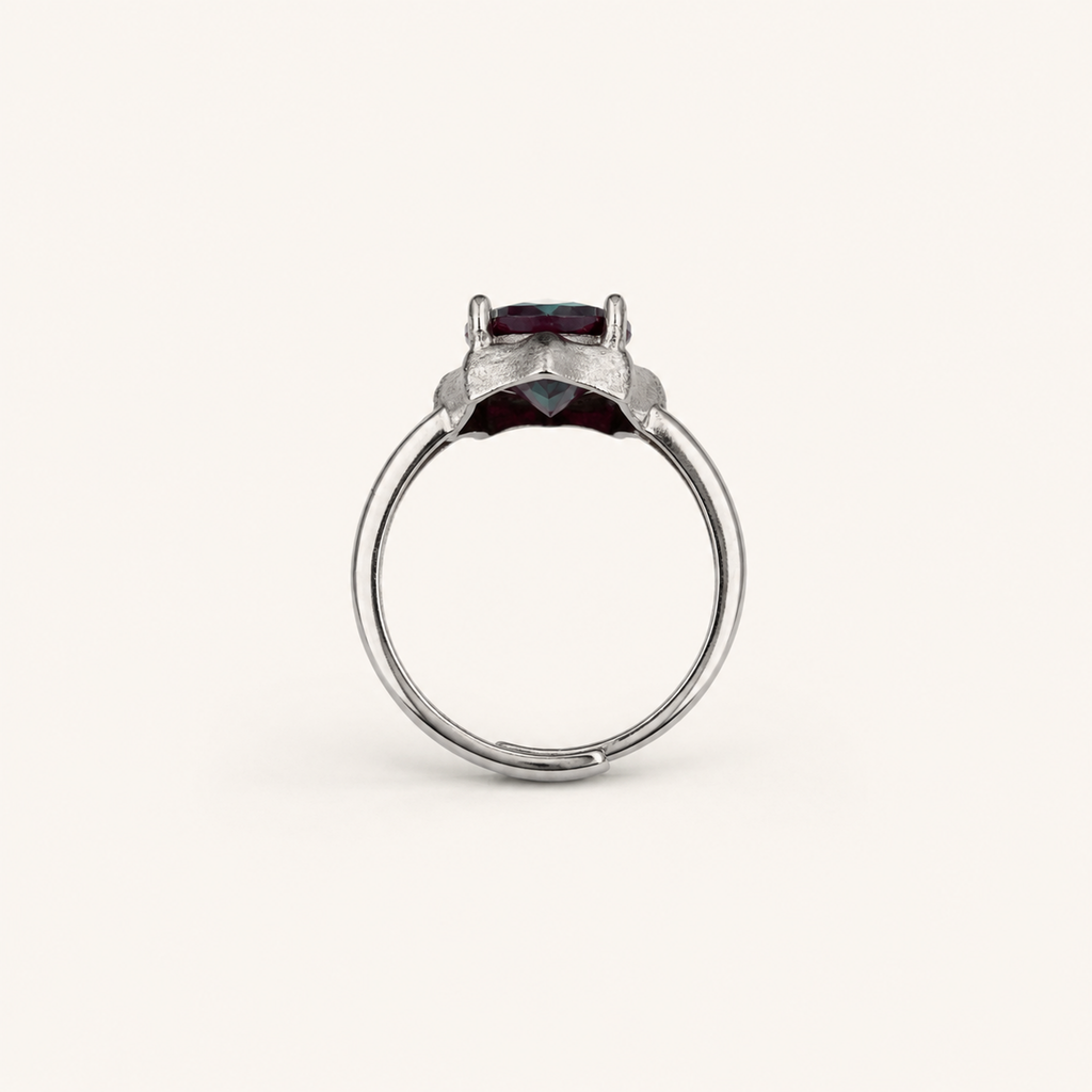 Starforge Lab-Grown Alexandrite Ring upright view