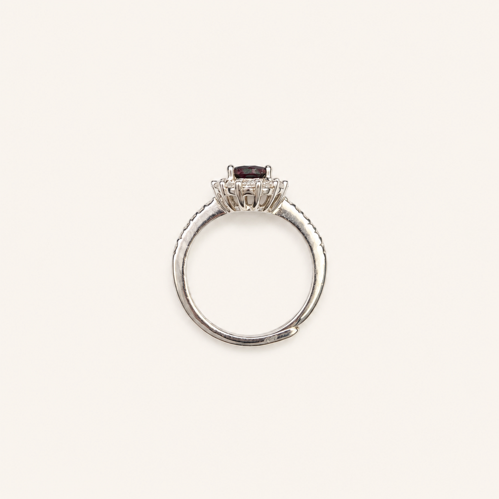 Starbloom Lab-Grown Alexandrite Ring upright view