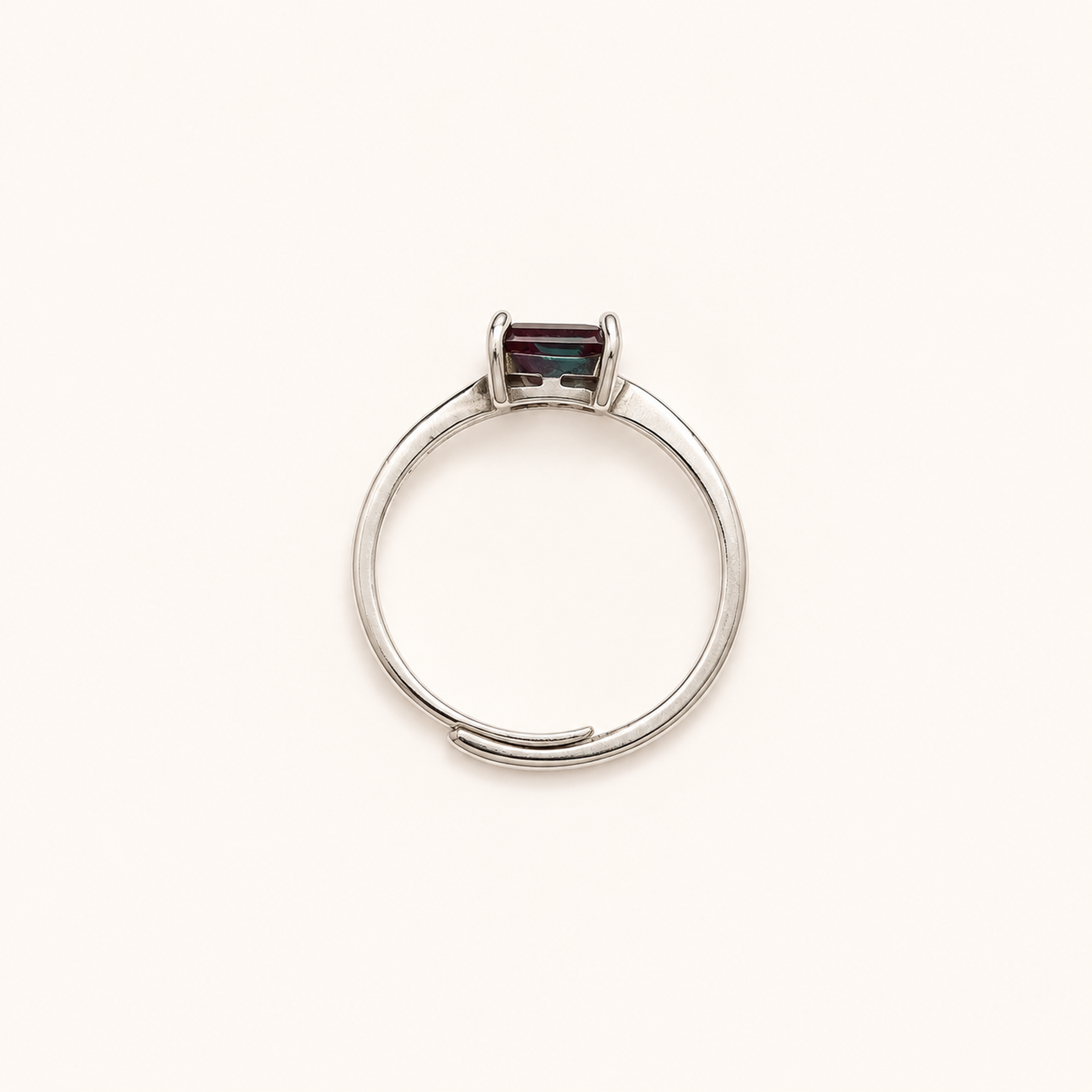 Ascent Lab-Grown Alexandrite Ring upright view