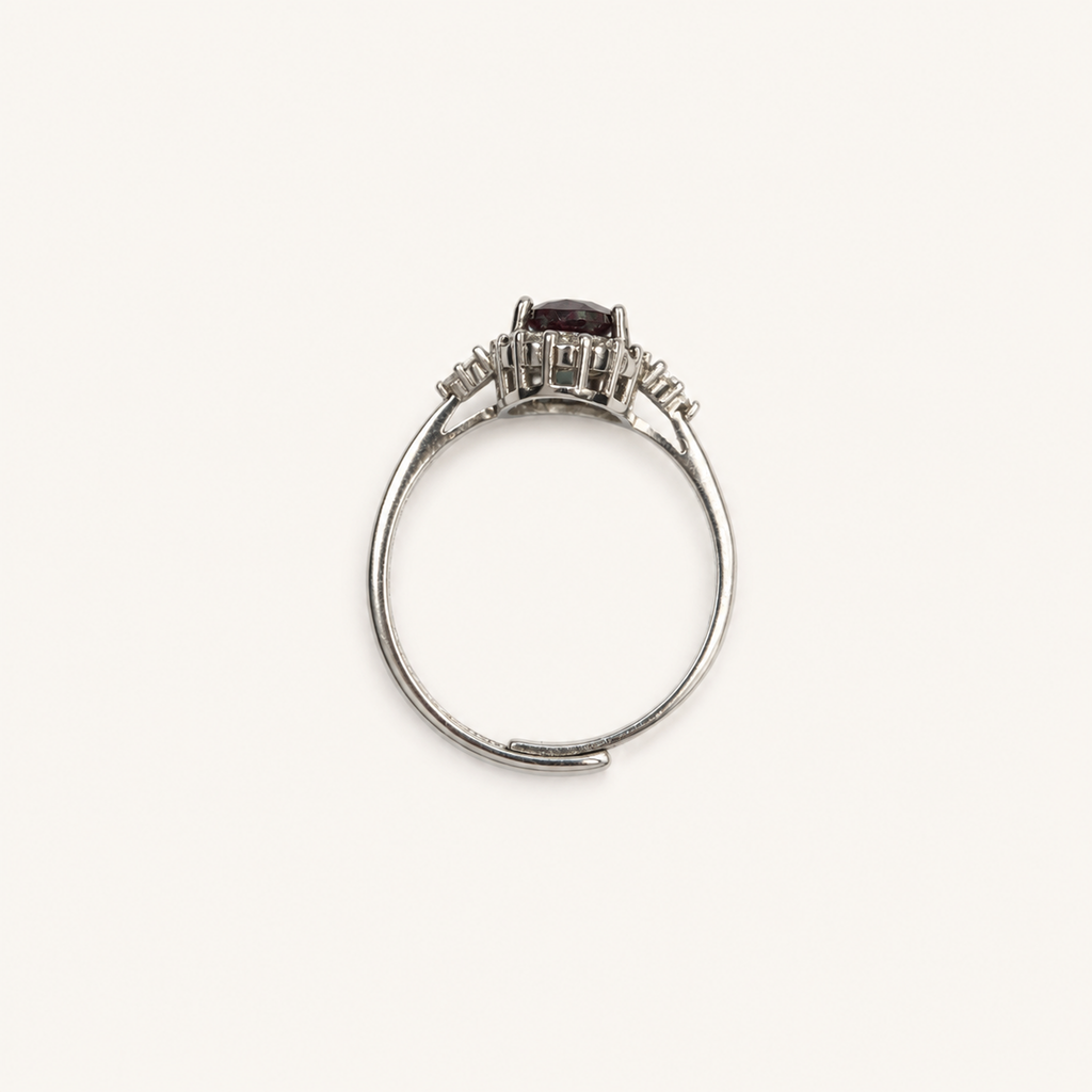 Duskfall Lab-Grown Alexandrite Ring upright view