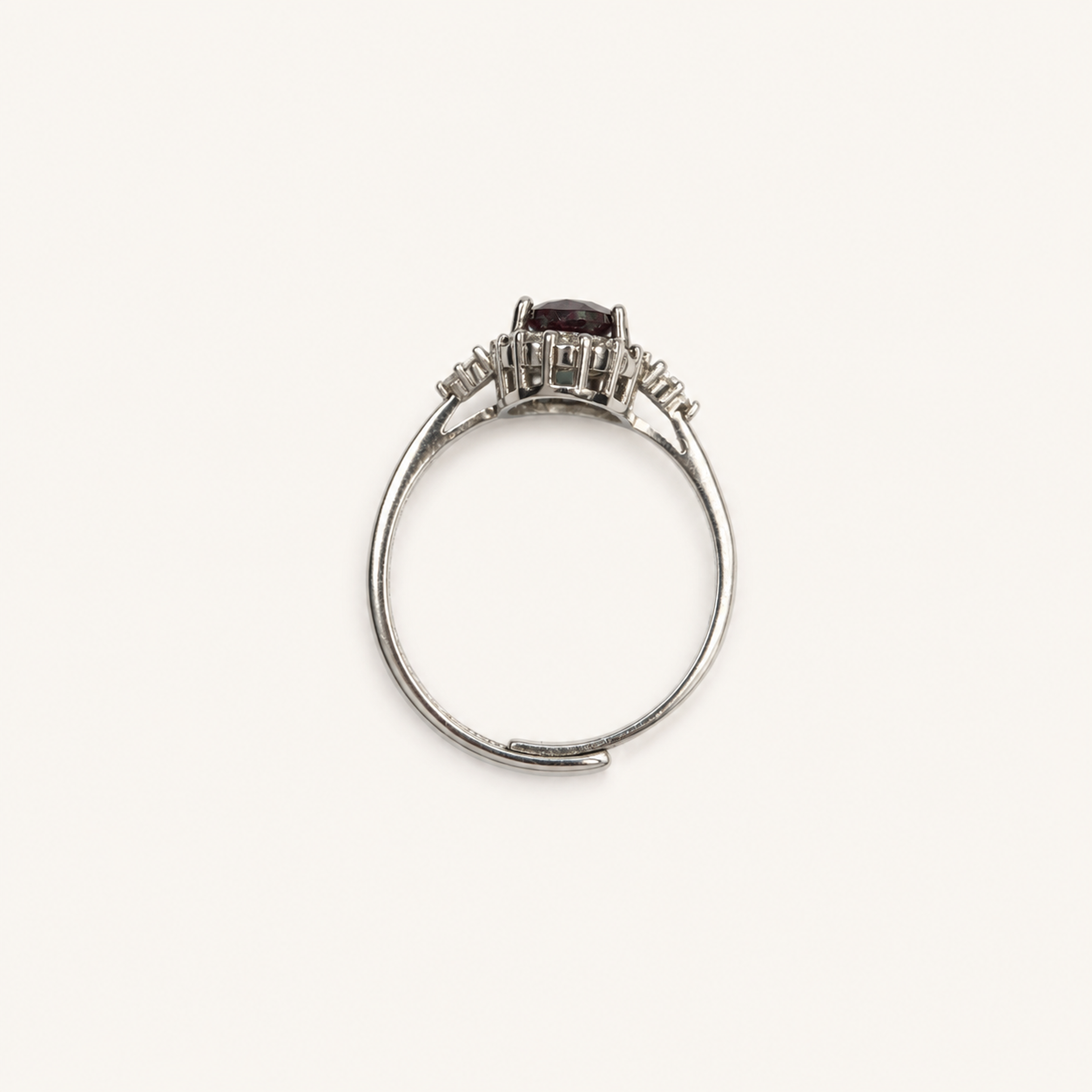 Duskfall Lab-Grown Alexandrite Ring upright view