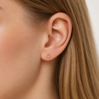 Titanium Light Gray Crystal Flat Back Stud Earrings