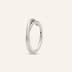 Smooth Seamless Titanium Hoop Earrings - Silver